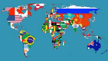 Picture Of World Map With Flags